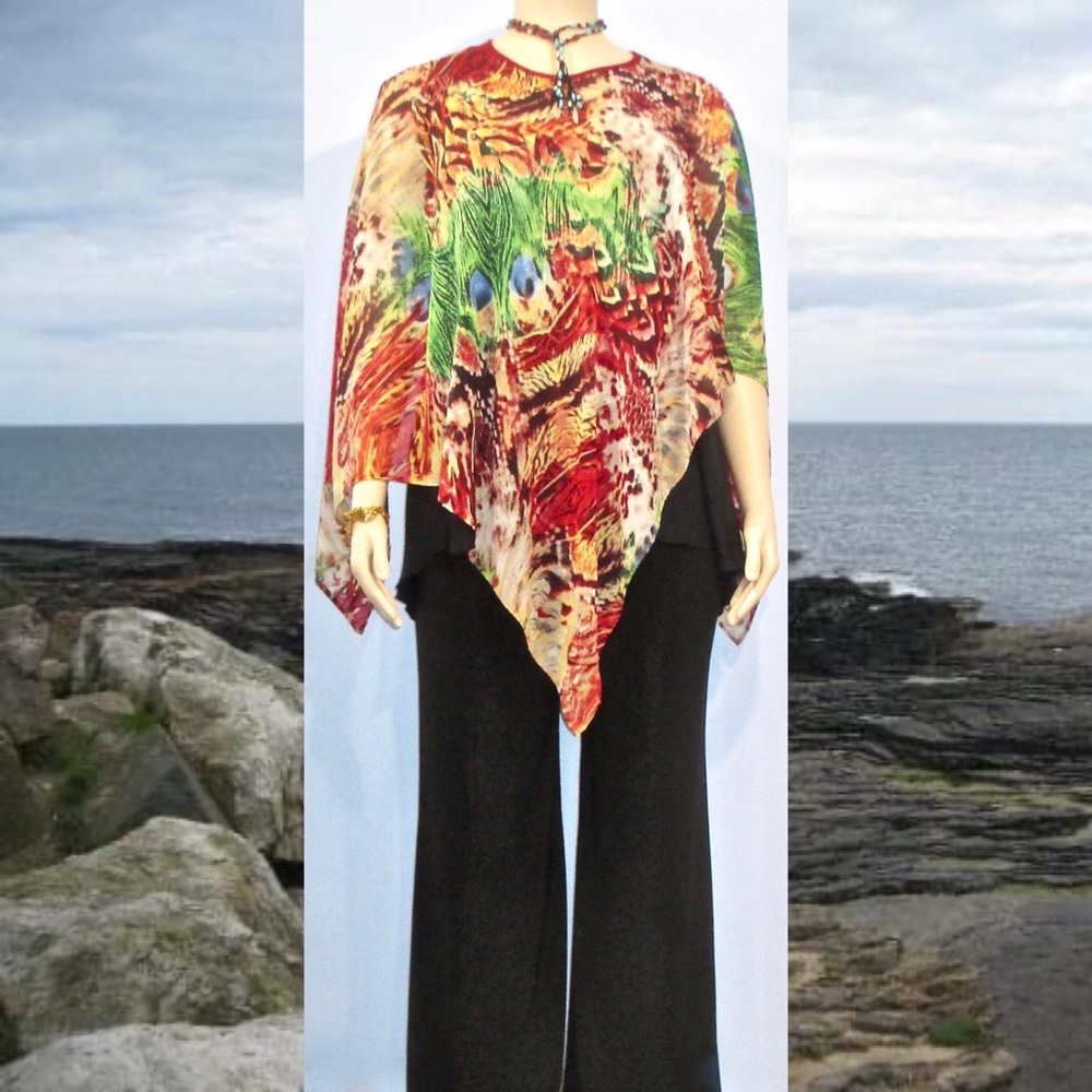 JFD Animal Swirl Poncho